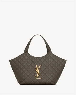 ICARE среднего размера из стеганой наппы SAINT LAURENT, зеленый 47339421