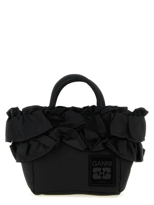 Сумка 'Mini Shopper Ruffle' GANNI, черный 47339979