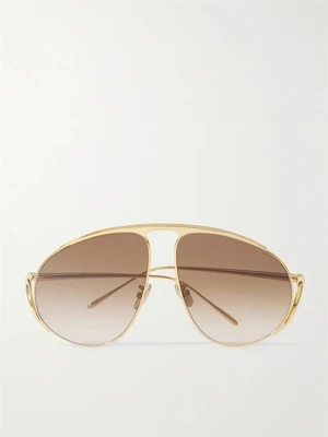 Солнцезащитные очки-авиаторы золотистого цвета LOEWE EYEWEAR, золотой 47349468