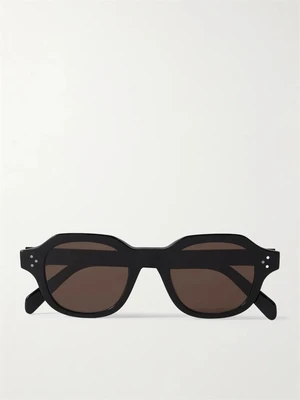 Квадратные ацетатные солнцезащитные очки CELINE EYEWEAR, черный 47349600
