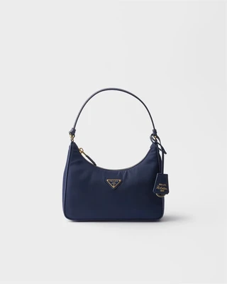 Мини-сумка Prada Re-Edition 2005 из Re-Nylon и сафьяновой кожи, синий 47359750