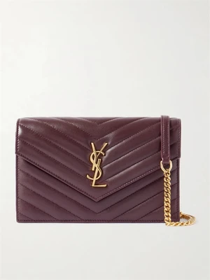 Сумка на плечо Cassandre из стеганой кожи SAINT LAURENT, бордовый 47376388