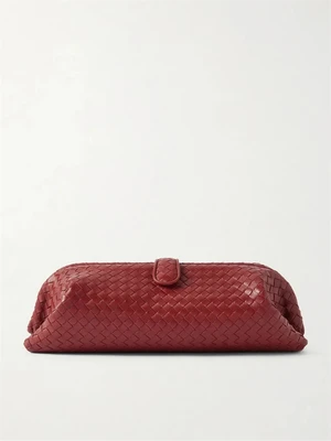 Клатч из кожи Intrecciato BOTTEGA VENETA, красный 47324346