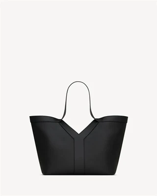 Маленькая кожаная сумка-тоут Y SAINT LAURENT, черный 47339621