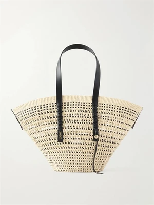 Сумка-тоут из ираки с кожаной отделкой LOEWE + Paula's Ibiza, бежевый 47339741