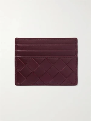Картхолдер из плетеной кожи Intrecciato BOTTEGA VENETA, золотой 47346667