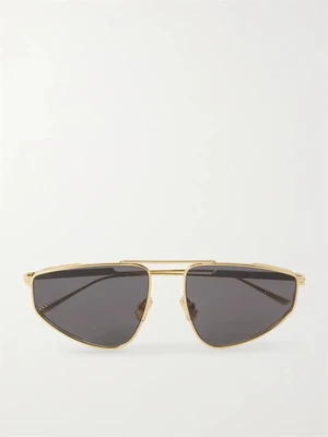 Солнцезащитные очки-авиаторы Ribbon золотистого цвета BOTTEGA VENETA EYEWEAR, золотой 47348415