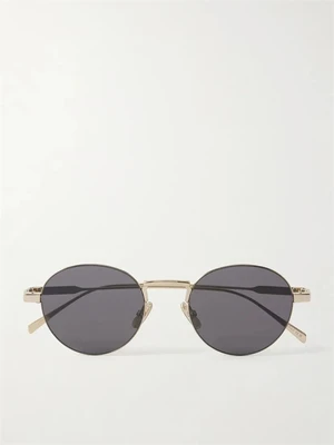 Золотые солнцезащитные очки Oro Round-Frame CELINE EYEWEAR, золотой 47348682