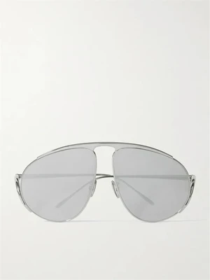Солнцезащитные очки-авиаторы серебристого цвета LOEWE EYEWEAR, серебряный 47349480
