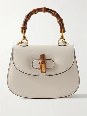 Сумка тоут из натуральной кожи Bamboo 1947 малая GUCCI, белый 47351447