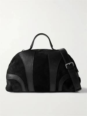 DRIES VAN NOTEN Замшевая дорожная сумка с кожаной отделкой, черный 47358562