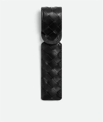 Intrecciato Long Tag Holder BOTTEGA VENETA, черный 47361452