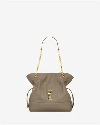JAMIE SHOPPING small из ягнячьей кожи SAINT LAURENT, бежевый 47375489