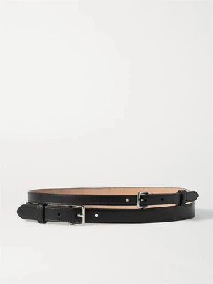 Кожаный пояс с двумя ремешками MCQUEEN, черный 47346379