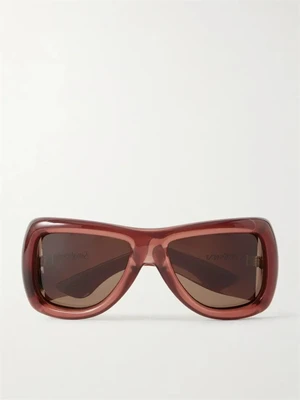 SL 902 Howl D-образные солнцезащитные очки из ацетата Saint Laurent Eyewear, бордовый 47348705