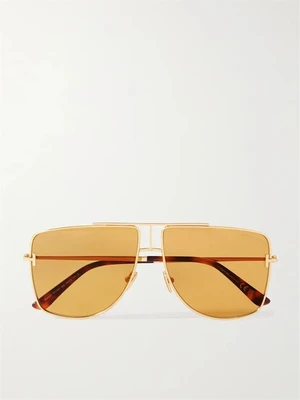 Солнцезащитные очки Eliott в стиле авиатор золотистого цвета TOM FORD Eyewear, золотой 47349483