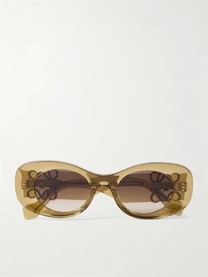 Солнцезащитные очки-кошачий глаз Anagram из ацетата оверсайз LOEWE EYEWEAR, желтый 47352426