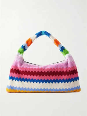 Полосатая махровая сумка через плечо Missoni, мультицвет 47353388