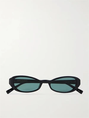 Erin овальные ацетатные солнцезащитные очки Saint Laurent Eyewear, черный 47360476