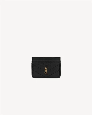 Визитница NIKI из винтажной кожи SAINT LAURENT, черный 47363671
