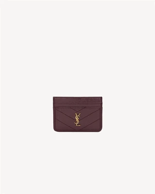 Картхолдер NIKI из винтажной кожи SAINT LAURENT, бордовый 47365813