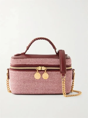 Сумка через плечо Falabella Vanity Case из рафии с отделкой из вегетарианской кожи STELLA MCCARTNEY, бордовый 47373697