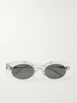 Солнцезащитные очки из ацетата круглой формы с надписями ALAÏA EYEWEAR, прозрачный 47348427