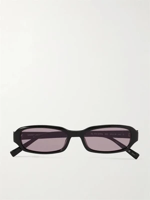 Овальные солнцезащитные очки Erin в ацетатной оправе Saint Laurent Eyewear, черный 47349610