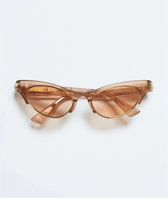 Солнцезащитные очки в форме кошачий глаз Angle BOTTEGA VENETA, коричневый 47360628