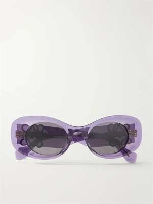 Солнцезащитные очки из ацетата с овальной оправой LOEWE EYEWEAR, фиолетовый 47368293