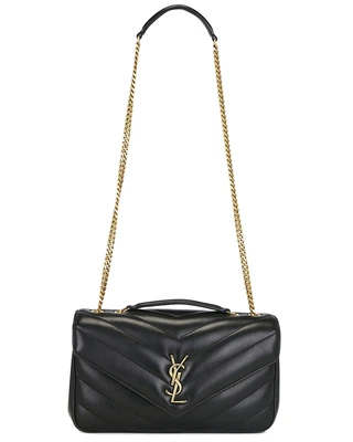 Средняя сумка Loulou с цепочкой Saint Laurent, Nero 27099662
