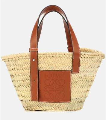 Маленькая сумка-тоут корзина с кожаной отделкой Loewe, нейтральный 2090694