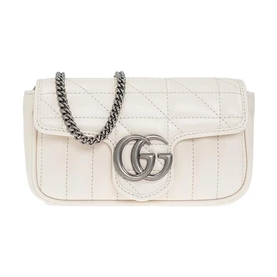 Женская сумка Gucci Marmont стеганая, белый 4546667