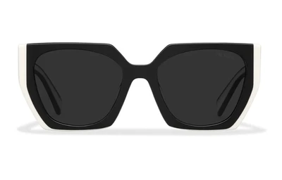 Prada Женские солнцезащитные очки, цвет black+chalk white 4527772