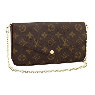 Женская цепочка-плечо Felicie Pochette Monogram коричневый LOUIS VUITTON 26495399