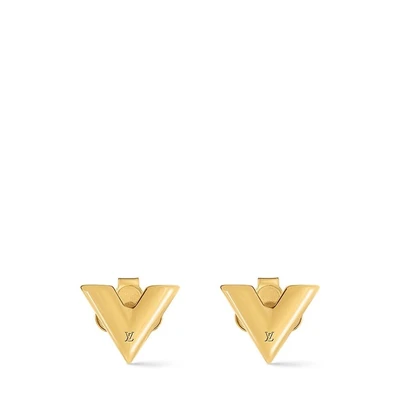 Серьги-гвоздики Essential V Louis Vuitton, золотой 22194222
