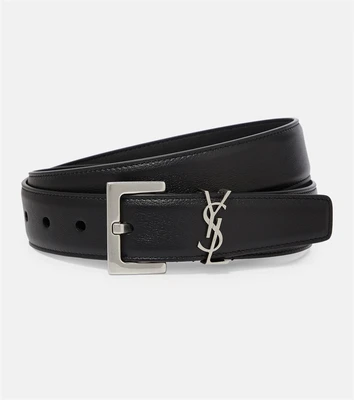 Кожаный ремень YSL Saint Laurent, черный 2110614