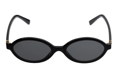 Солнцезащитные очки Miu Miu Oval Frame, черные 27984043