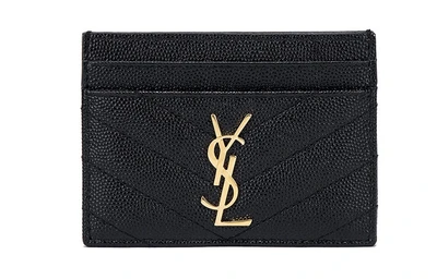 Картхолдер Saint Laurent Cassandre, черный 4557250