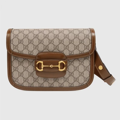 Сумка Gucci Horsebit 1955, бежевый/коричневый 4549142