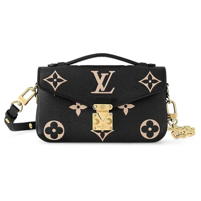 Сумка Louis Vuitton Pochette Metis East West, черный/бежевый 1450619