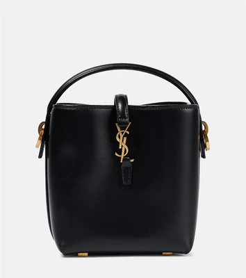 Мини-сумка-ведро le 37 из кожи Saint Laurent, черный 5979425