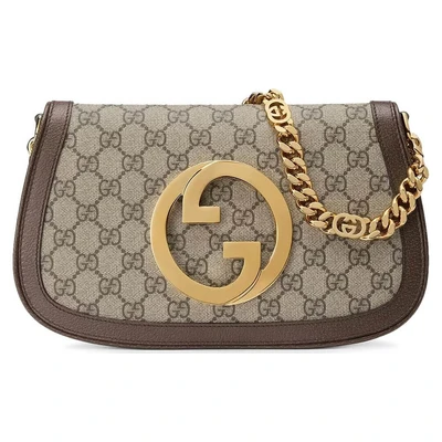 Сумка Gucci Blondie Shoulder, бежевый/коричневый 620243