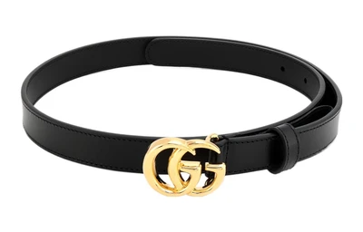 Женский кожаный ремень Gucci GG Marmont, черный 4500973