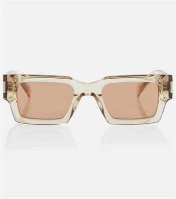 Солнцезащитные очки прямоугольной формы SL 572 Saint Laurent, бежевый 2109825