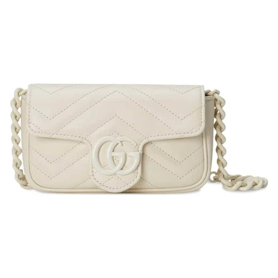 Поясная сумка Gucci GG Marmont, белый 620541