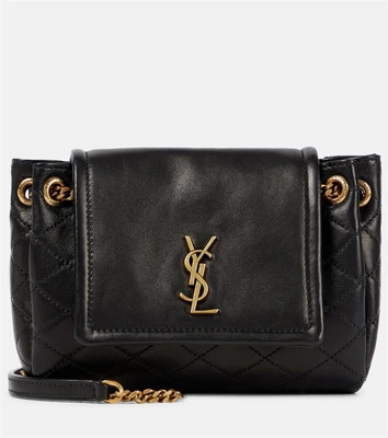 Миниатюрная кожаная сумка через плечо nolita Saint Laurent, черный 5980938