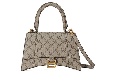 Женская сумка Balenciaga x Gucci The Hacker Project, серая 4553656