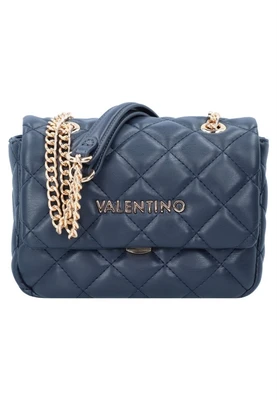 Сумка женская стеганая Valentino с цепочкой, синяя 1736736