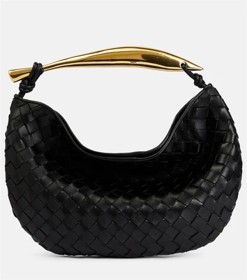Сумка-тоут из кожи сардины Bottega Veneta, черный 2071056